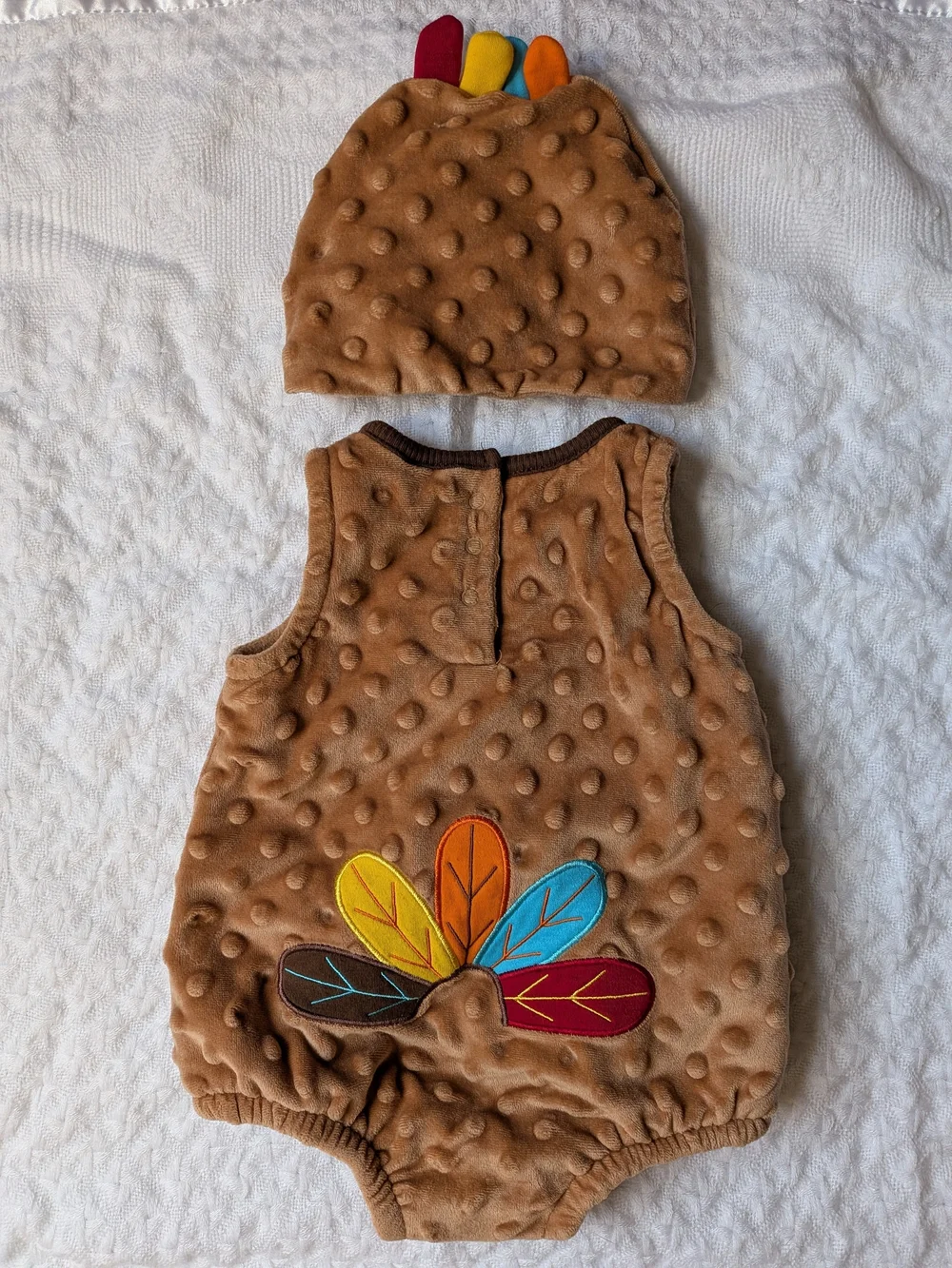 Brown Turkey Baby Costume Romper & Hat Set